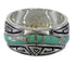 Water Wave Turquoise Opal Southwest Silver Ring Size 6-1/4 QX82376